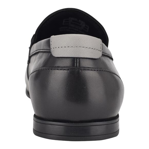 Calvin Klein Men\'s Duncan Leather Water Resistant Loafers Black Size 9 1/2